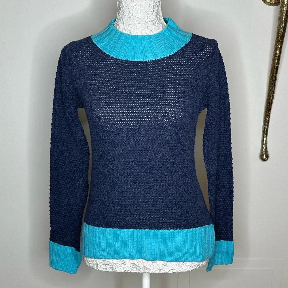 Lisa Todd Cotton/Cashmere Crewneck Sweater Sz. S